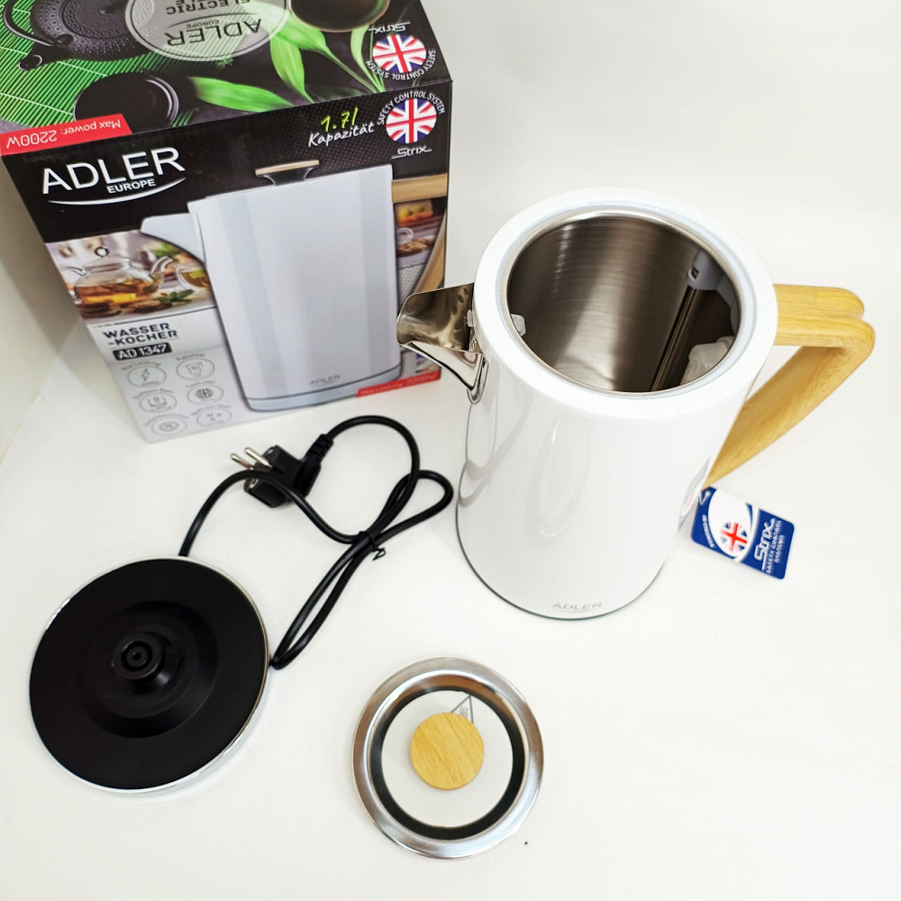 Вишуканий електрочайник Adler AD 1347 1.7л, Хороший електронний чайник, Чайник для дому зручний VA-61 Львів - фото 8
