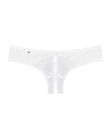 Мереживні трусики з доступом Obsessive Alabastra L/XL, білий Львів