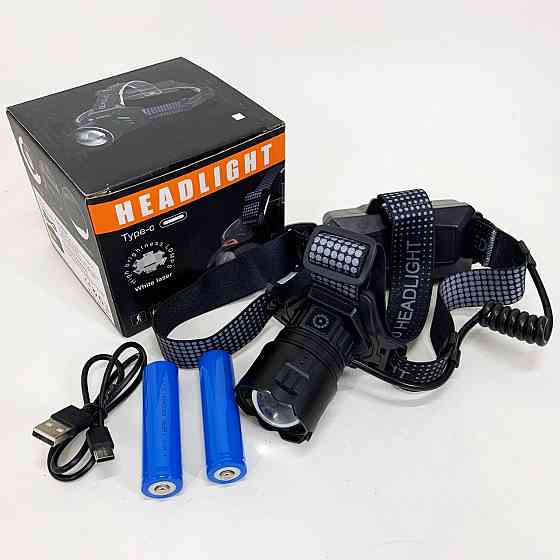 Фонарь налобный 8505 WHITE LASER LED PM10-4TG (White+Yellow+Blue+Red) 2x18650 WY-46 Львов