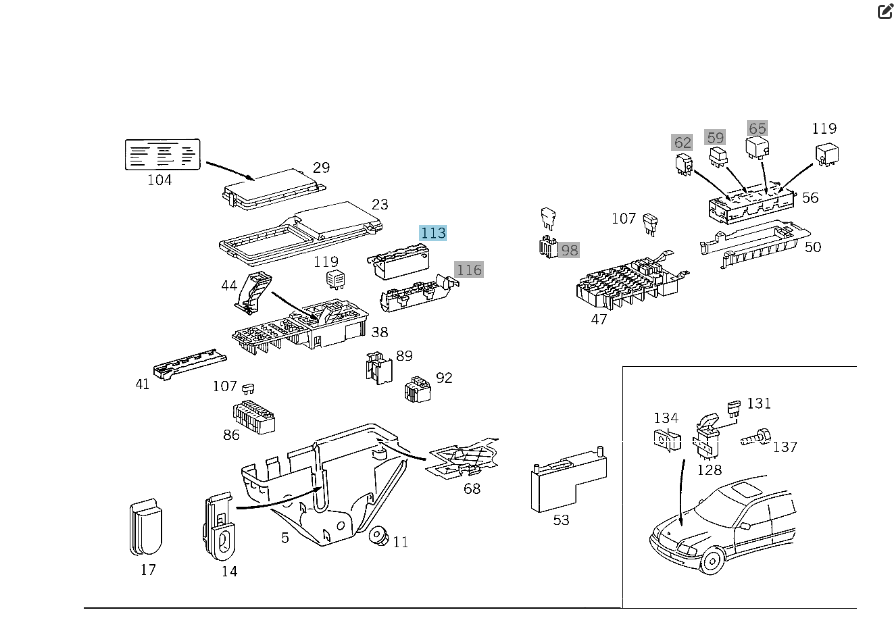 Mercedes-Benz  A2025420432 Блок управління індикація несправності ламп C-class S202 Одесса - изображение 2