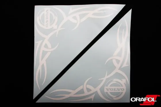 Наклейка на боковое стекло плоттер Volvo белая 31*31см (2 шт.) Винница