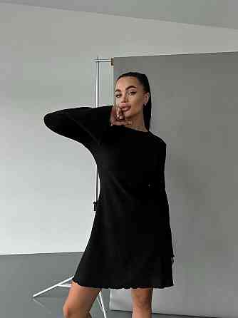 Женское базовое платье качественное и плотное рубчик-анкора Турция (не просвечивает) Одесса