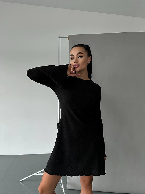 Женское базовое платье качественное и плотное рубчик-анкора Турция (не просвечивает) Одесса - изображение 4