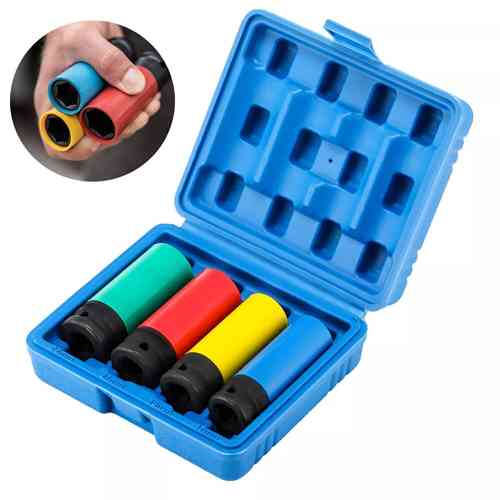 Набор ударных головок 4шт 17-22мм 1/2&quot; удлиненные для литых дисков в кейсе Винница