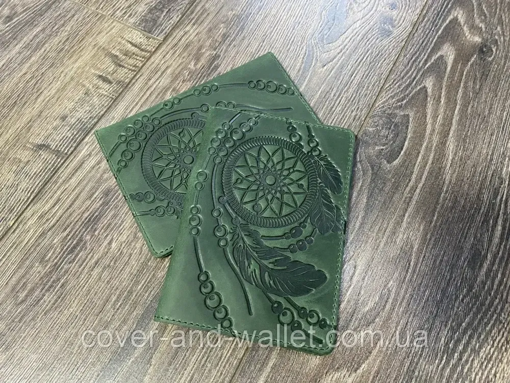 Вінтажна шкіряна обкладинка на паспорт з тисненням Ловця Снов (dreamcatcher) SHVIGEL Київ - фото 20