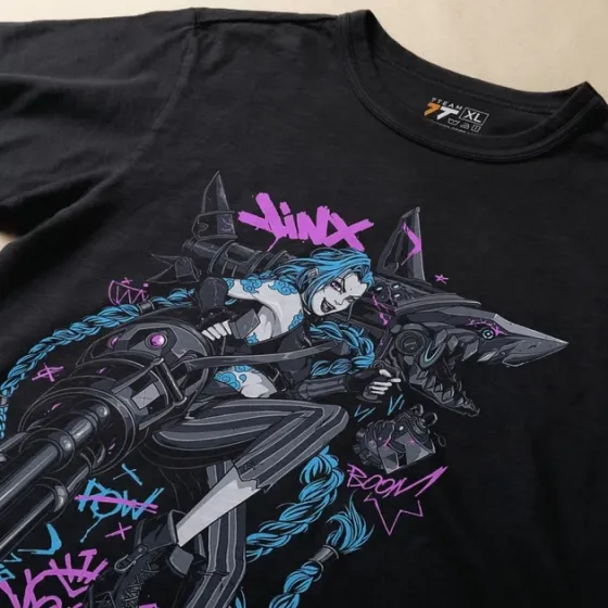 Футболка чоловіча з  принтом Arcane Jinx 2 Розмір 48 Anime08Розмір 48 Дніпро