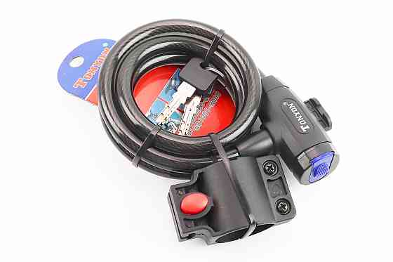 Замок протиугінний тросовий 1200х12мм під ключ, кріплення за трубу сидіння, TY586E Київ