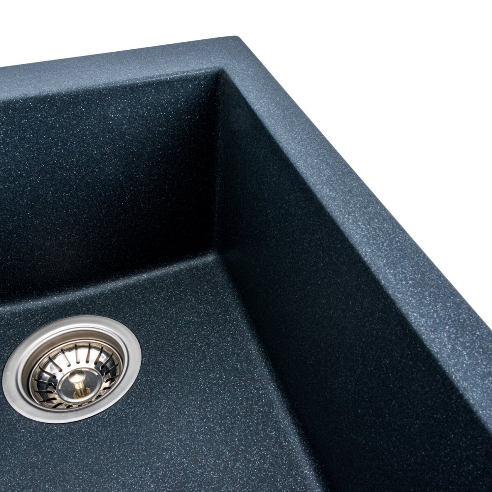 Гранітна мийка для кухні VALESO SOKIL 4150 матова Антрацит Коломыя - изображение 3