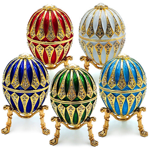 Скринька яйце з металу зі стразами Київ - фото 1