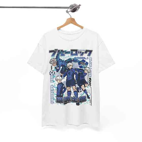Футболка чоловіча з аніме принтом Аніме Манга Нагі Блуе оверсайз (S/M/L) Чорний AnimeJ0498 Дніпро