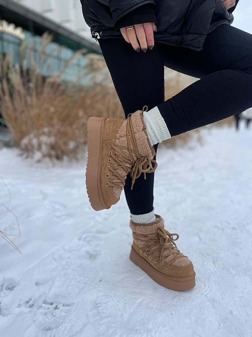 Hengji Угги жіночі HENGJI руді натуральна замша высота 13 см размер 36-40 (5676) Коломыя - изображение 7