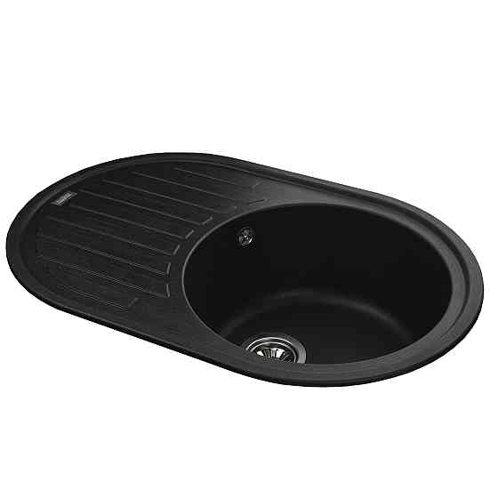 Гранітна мийка Globus Lux OHARA чорний металік 770х500мм-А0001 Київ