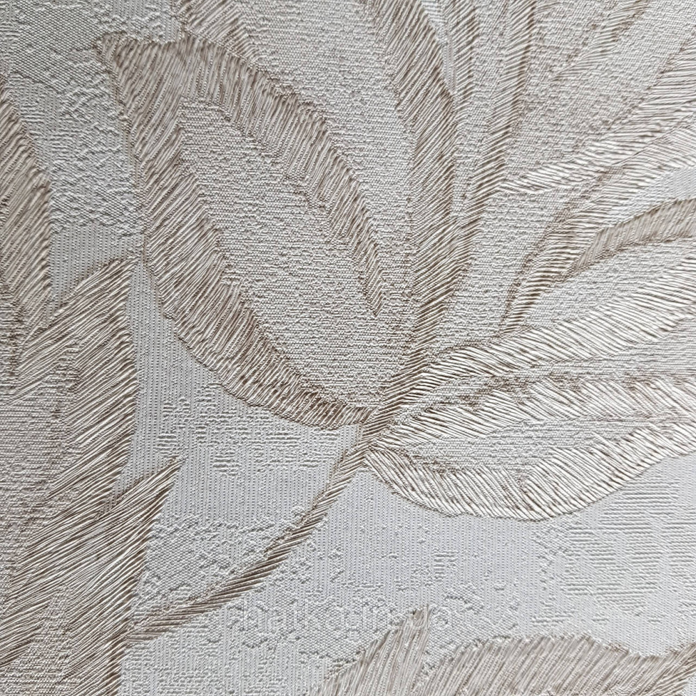 Шпалери метрові вінілові на флізелін 24 Carati Cristiana Masi листя великі бежеві на сірому Київ - фото 2