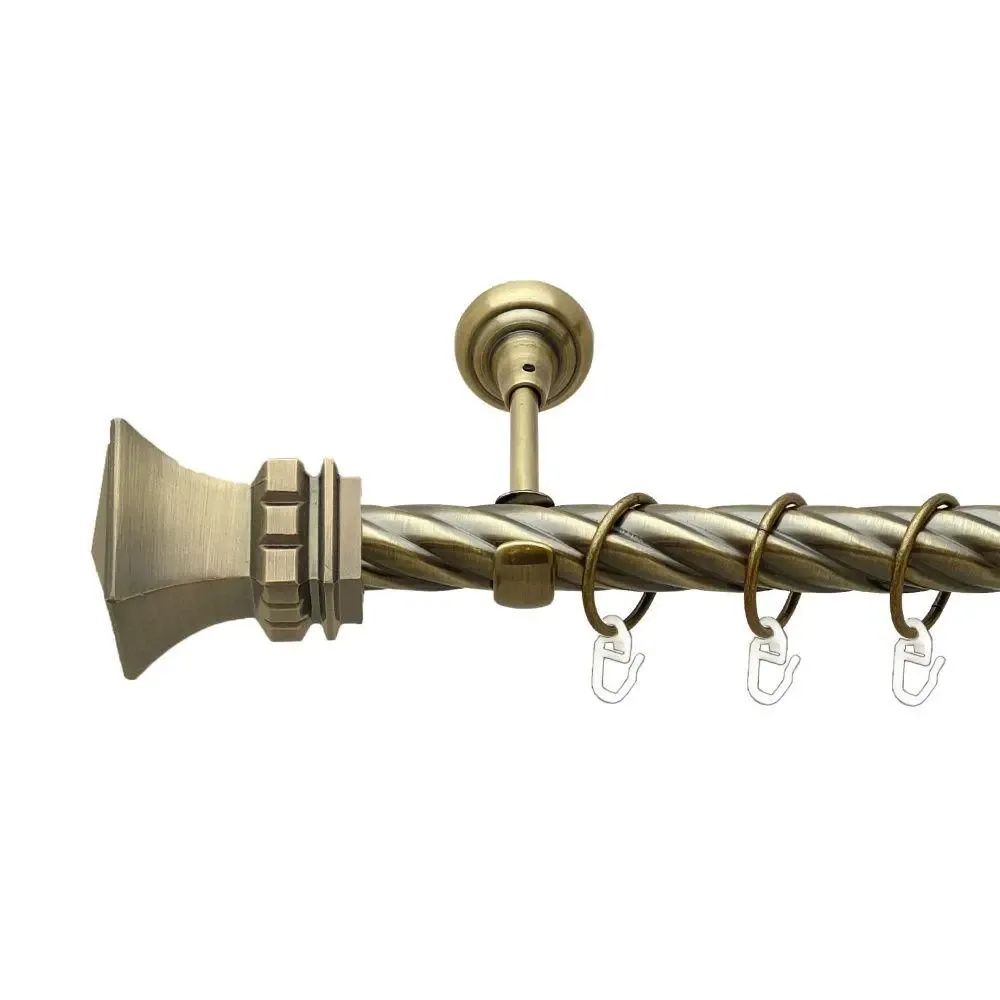 Карниз Orvit Емпорія металевий однорядний відкритий скручена труба кільце металеве Антик 25 мм 300 см (00-00018295) Львів - фото 1