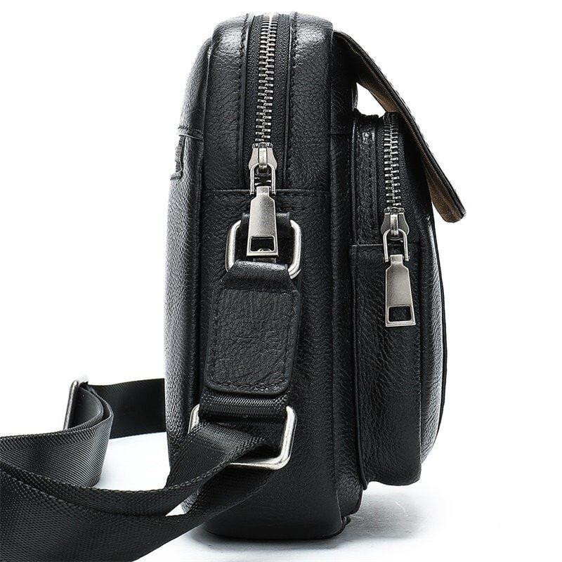 Сумка чоловіча шкіряна флотар Vintage 14943 Чорна Київ - фото 4