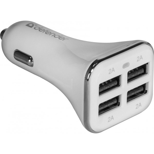 Автозарядка 4xUSB (4xUSB-A) 8A UCA-05 біла Defender (83567) Киев - изображение 1