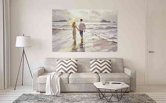Картина холст у вітальню / спальню Закохані   MLP_32  ( 60х30см ) 90х180см Київ