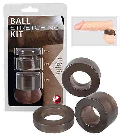 Набір ерекційних кілець You2Toys Ball Stretching Kit, чорний Sex Aura Київ