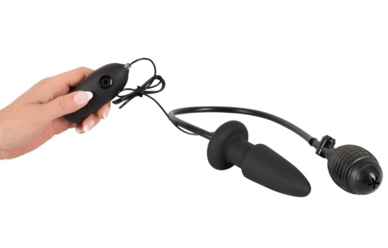 Анальна вібропробка Inflatable Vibrating Butt Plug Sex Aura Київ