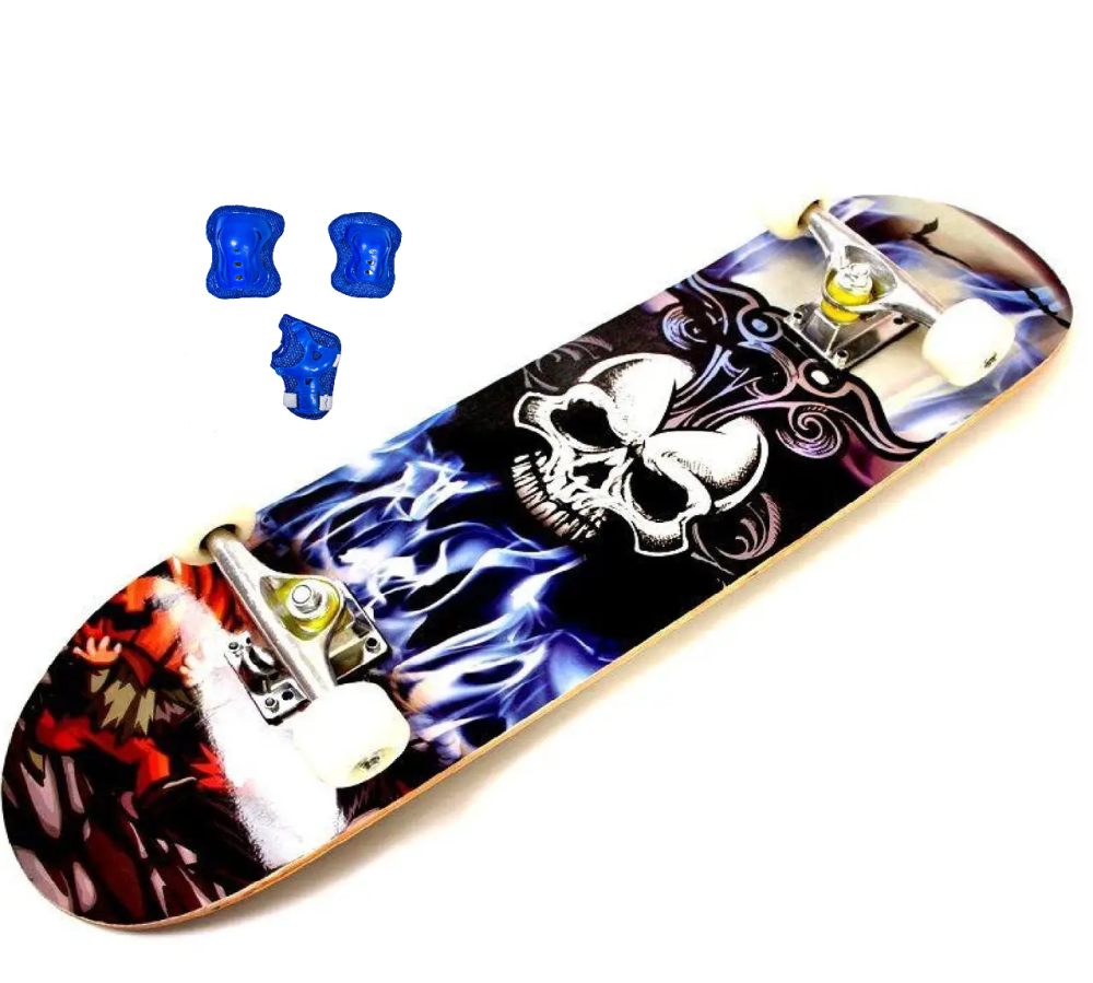 Скейт "Skull" із захистом у комплекті. Навантаження до 85 кг Одеса - фото 1