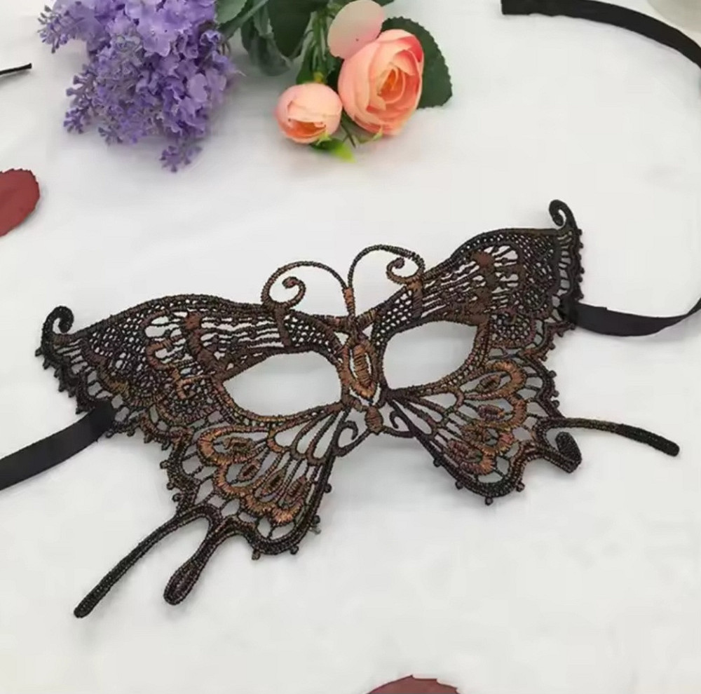 Маскарадна маска для обличчя Метелик one size коричневий Київ - фото 1