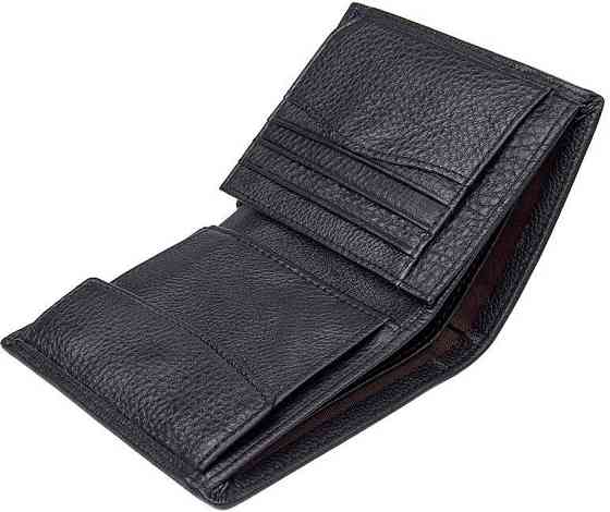 Гаманець шкіряний Чорний (Vintage) Київ