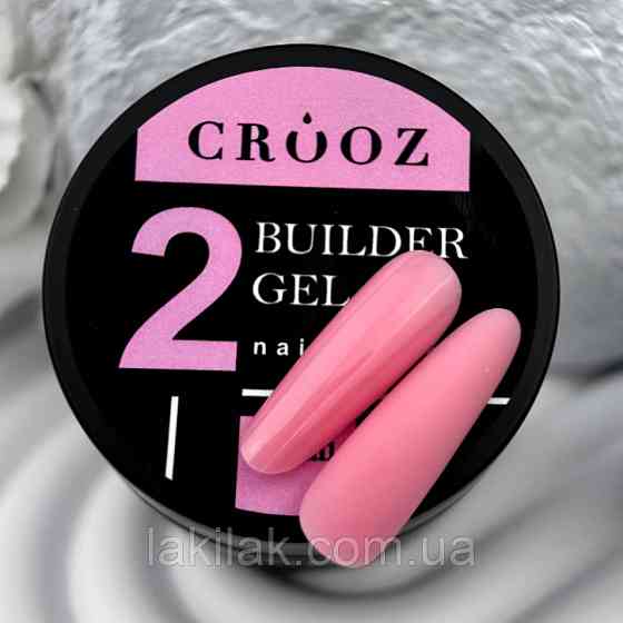Гель для нарощення нігтів Crooz Builder gel 02 (тепло-рожевий) 15мл Херсон