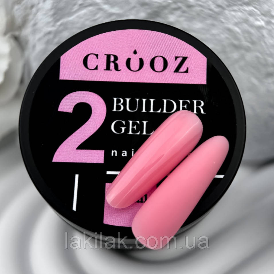 Гель для нарощення нігтів Crooz Builder gel 02 (тепло-рожевий) 15мл Херсон - изображение 1