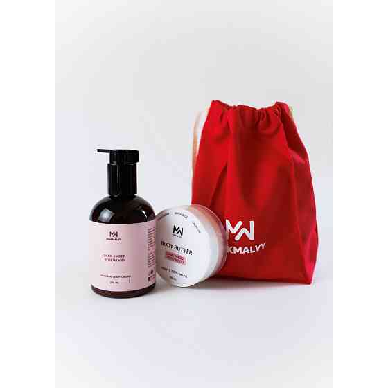 Праздничный набор для тела Dark amber rosewood мини Mak Malvy Киев