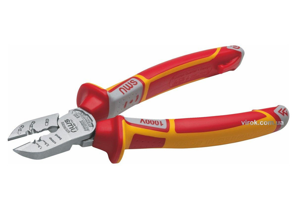Кусачки діагональні NWS з ізольованими ручками VDE до 1000 В l=190 мм Одеса - фото 1