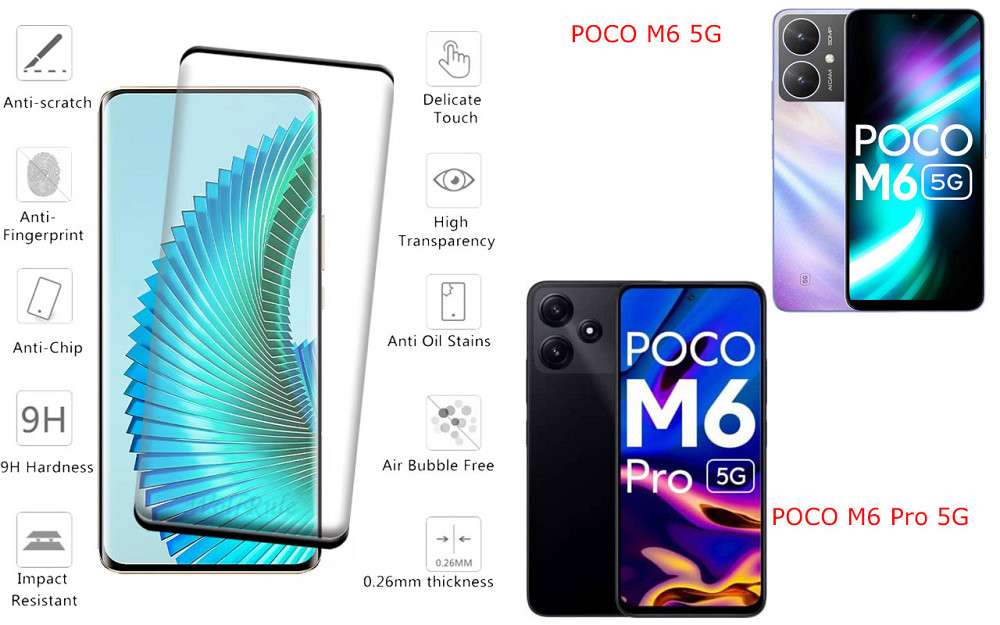 Защитное стекло HyperGlass Pro для POCO M6 5G, POCO M6 Pro 5G – максимальная чувствительность и защита Киев - изображение 2