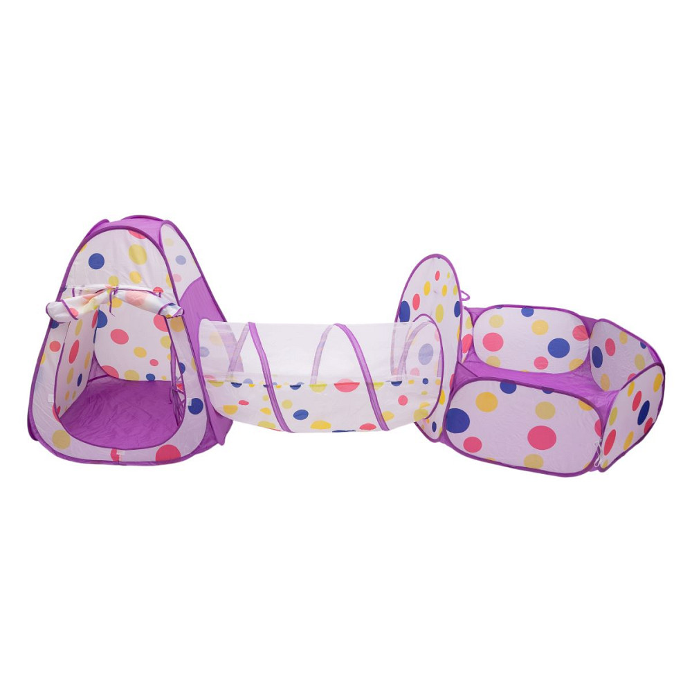 Lugi Намет дитячий 3 в 1 70×70×90 см ігровий намет з тунелем і басейном Фіолетовий HP-S-4NDV Коломия - фото 10