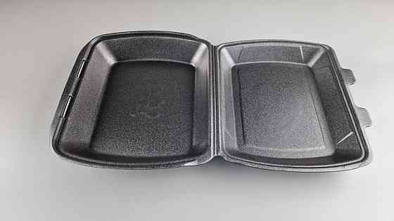 Ланчбокс зі спіненого полістиролу з кришкою (390*242*74) чорний МВ-1 (150 шт.) Харків