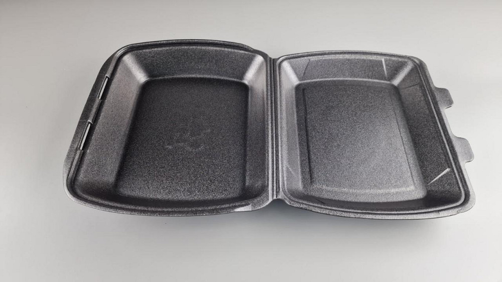 Ланчбокс зі спіненого полістиролу з кришкою (390*242*74) чорний МВ-1 (150 шт.) Харків - фото 3