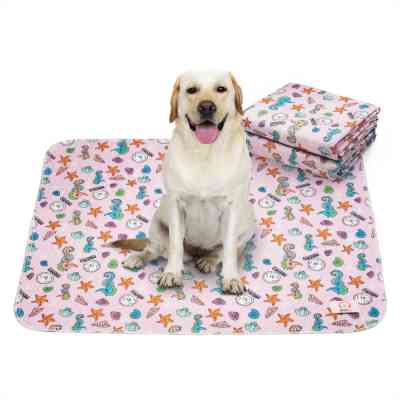 Пелюшки для собак MISOKO&amp;CO Багаторазова з морськими кониками 70х80 см 1 шт рожева (HAINMSK70032) Вінниця