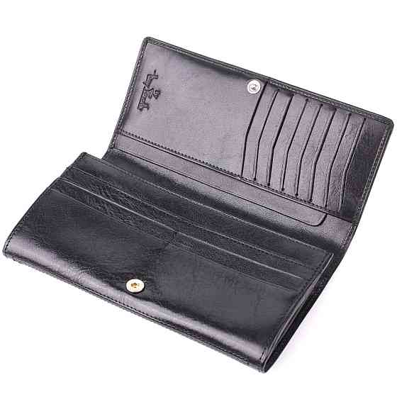 Женский вместительный кошелек из натуральной кожи Tony Perotti 20905_1 (3630 nero) Черный Киев