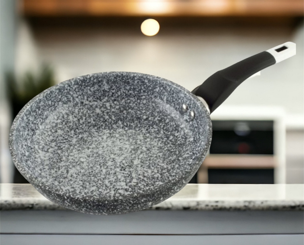 Антипригарная сковорода UNIQUE UN-5104-24см без крышки  светлый гранит Одесса - изображение 3