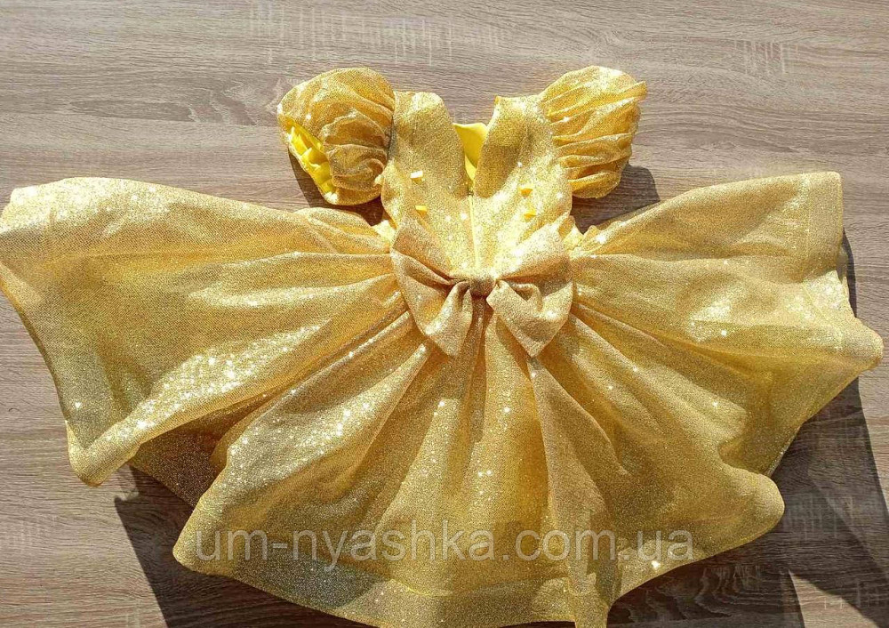 Золотое платье пышное с блестками Кривой Рог - изображение 2