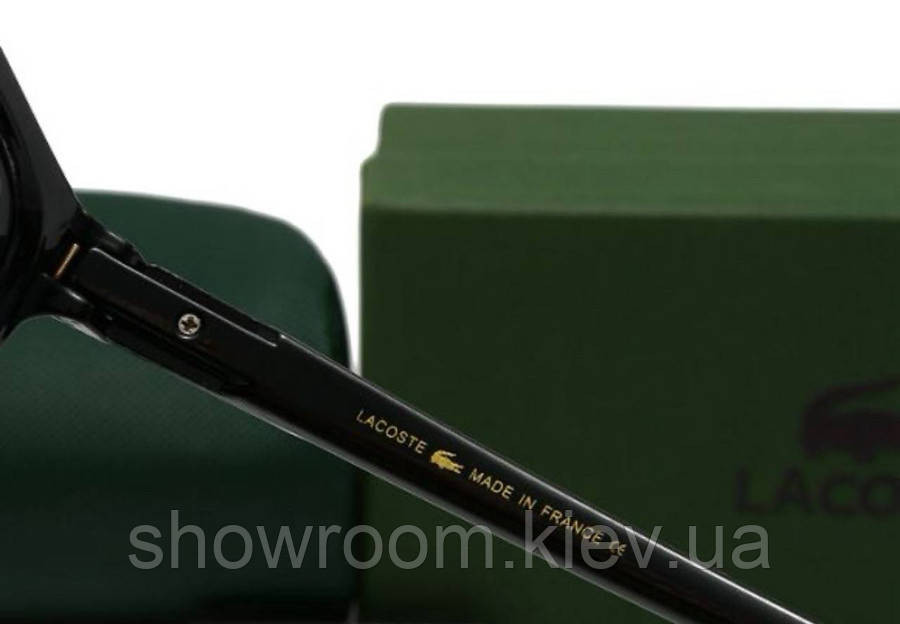 Чоловічі чорні сонцезахисні окуляри з поляризацією Lacoste (23028) Київ - фото 2