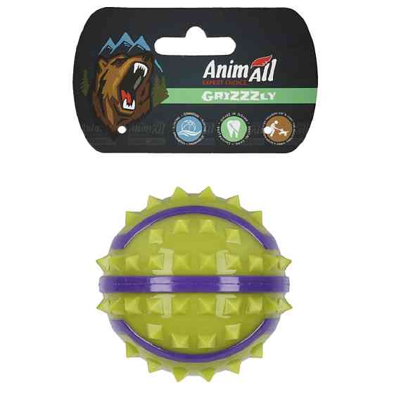 AnimAll GrizZzly АнимАлл Гризли Игрушка для собак мяч с шипами M, 8.4 см Киев