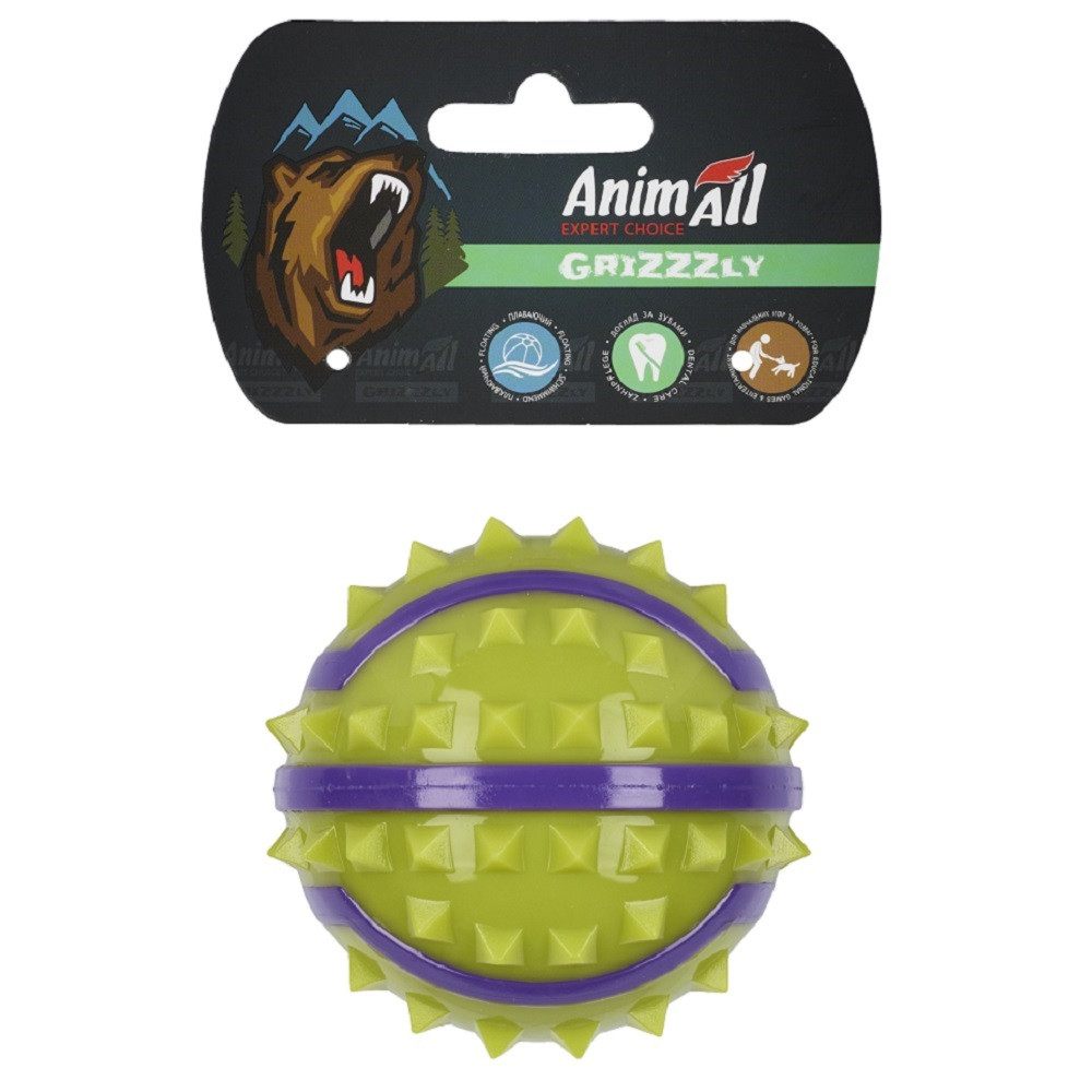 AnimAll GrizZzly АнимАлл Гризли Игрушка для собак мяч с шипами M, 8.4 см Киев - изображение 1