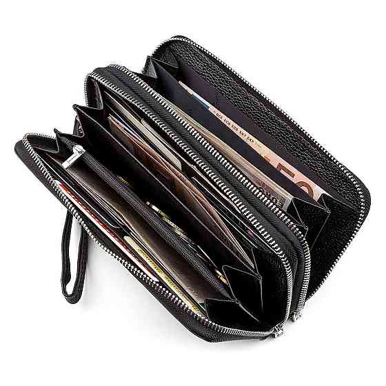 Мужской кошелек ST Leather 18451 (ST127) натуральная кожа Черный Киев