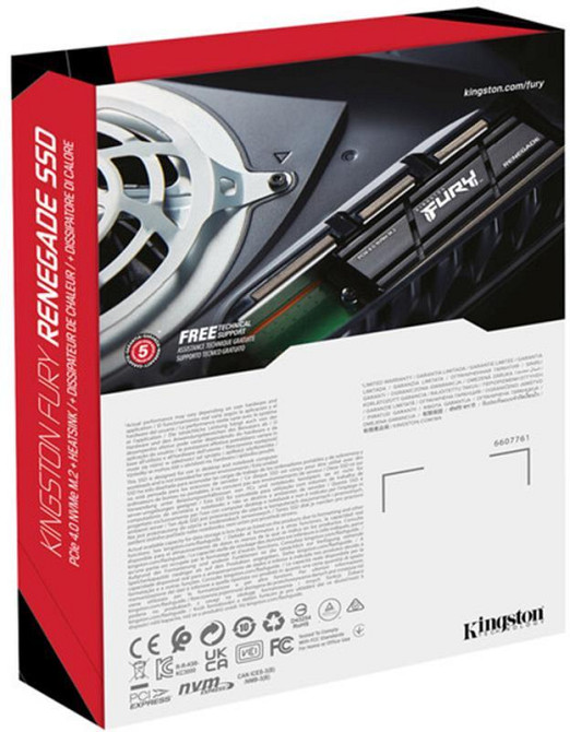 Накопичувач SSD 2.0TB Kingston Fury Renegade with Heatsink M.2 2280 PCIe 4.0 x4 NVMe 3D TLC (SFYRDK/2000G) M.2 Харків - фото 9