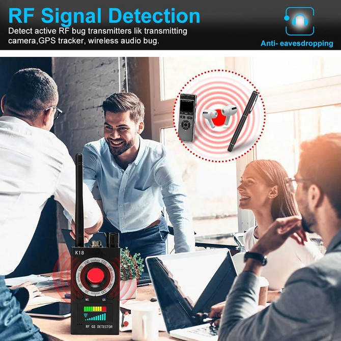 GPS Anti Spi Terminator K18 детектор скрытых камер скрытых устройств антишпионский детектор GPS-детектор Днепр - изображение 8