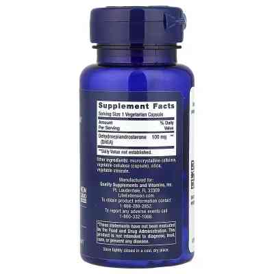 Вітамінно-мінеральний комплекс Life Extension Дегідроепіандростерон, 100 мг, DHEA, 60 вегетаріанських кап (LEX-16896) Вінниця