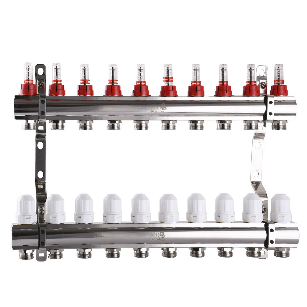 Колектор із витратами, регуляторами та кріпленням ECO 001D 1| x10 Київ - фото 1