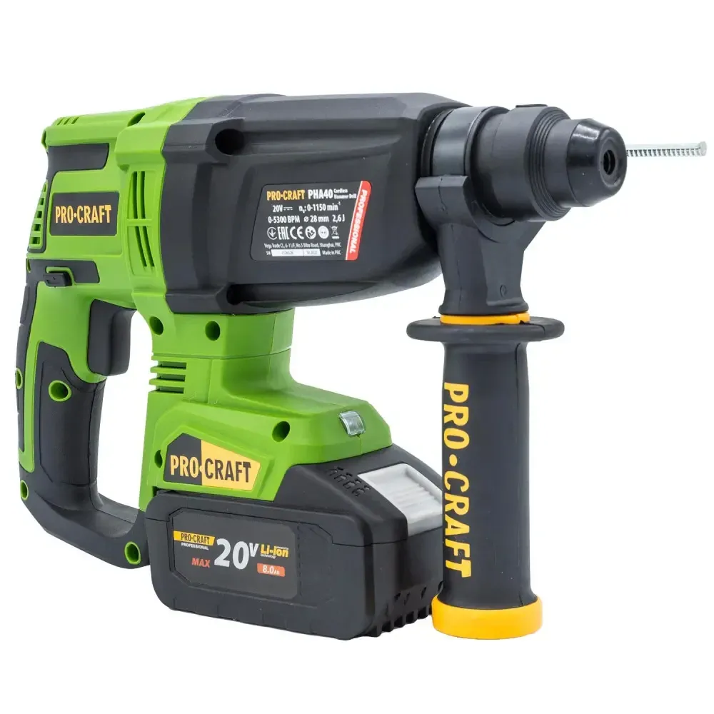Аккумуляторный перфоратор Procraft PHA40 (без АКБ и ЗУ) Коломыя - изображение 6