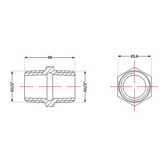 Ниппель чугунный 1/2
