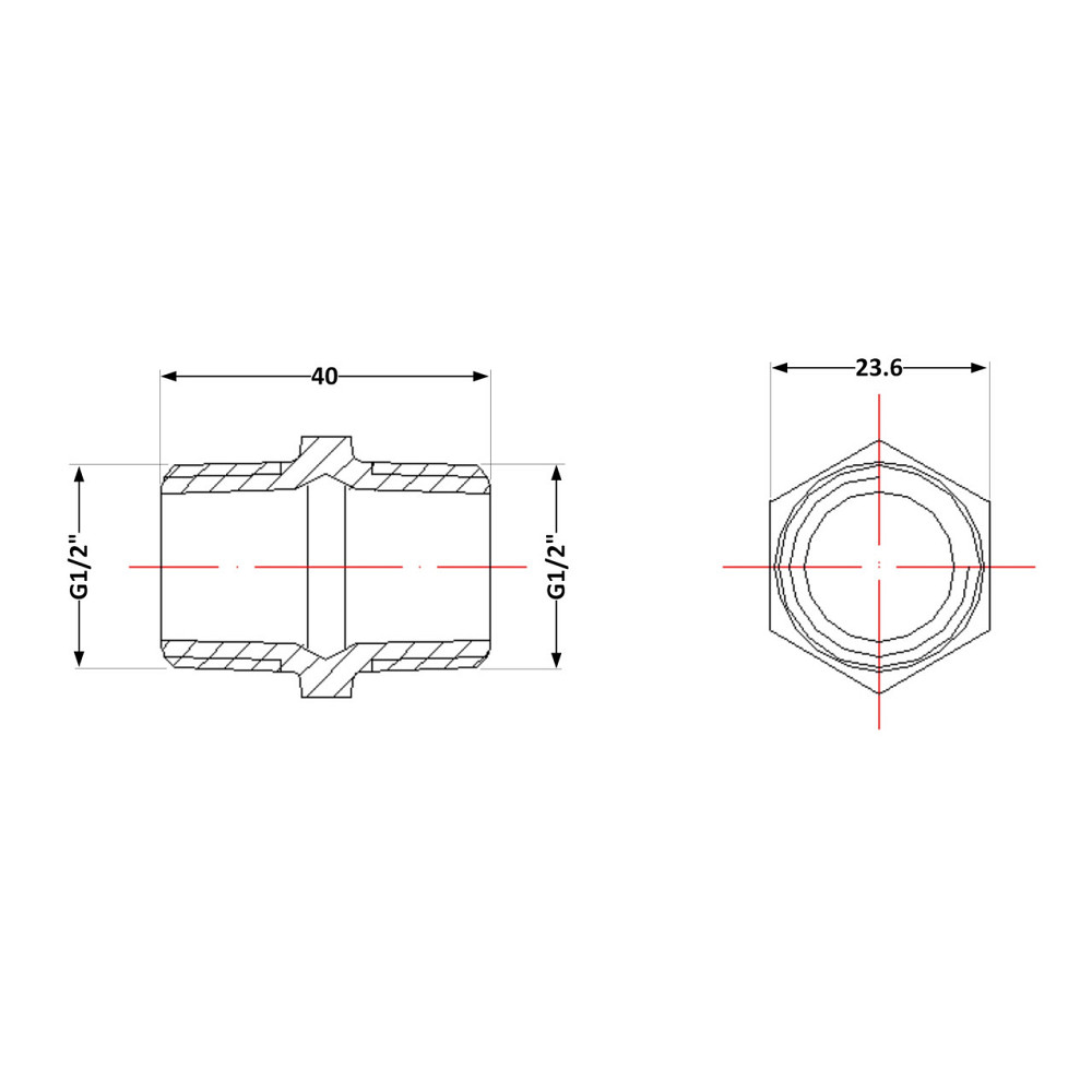 Ниппель чугунный 1/2
