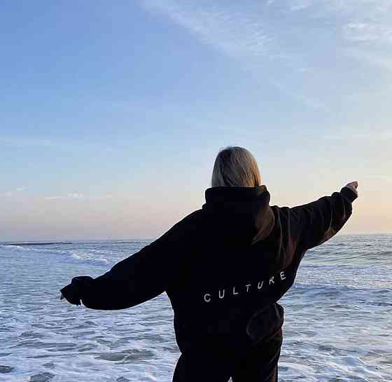 Толстовка\ худи OVERSIZE с надписью: 